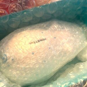 Blue and white Tiffany piggy bank